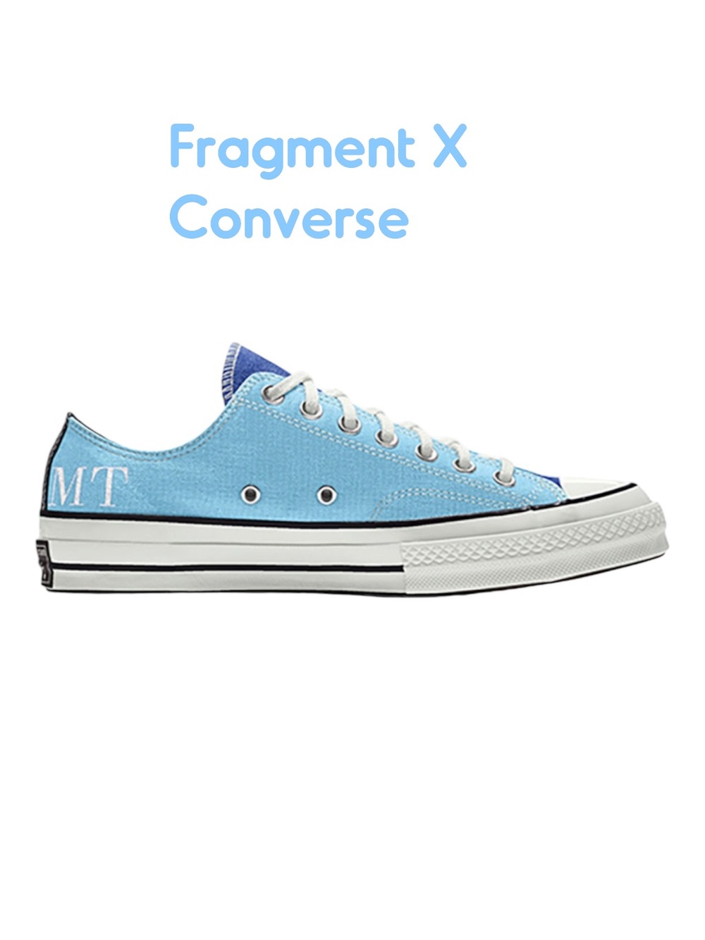 Converse Fragment Low-Top Canvas Sneaker in Blue Color Block Size W10/M8 Unisex